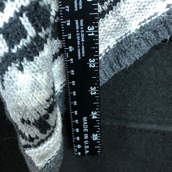 Old Navy Womens Sweater Gray Cardigan Aztec Waterfall Open Front Small - Picture 9 of 12